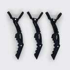 Black No-Slip Alligator Clips 3pc Set