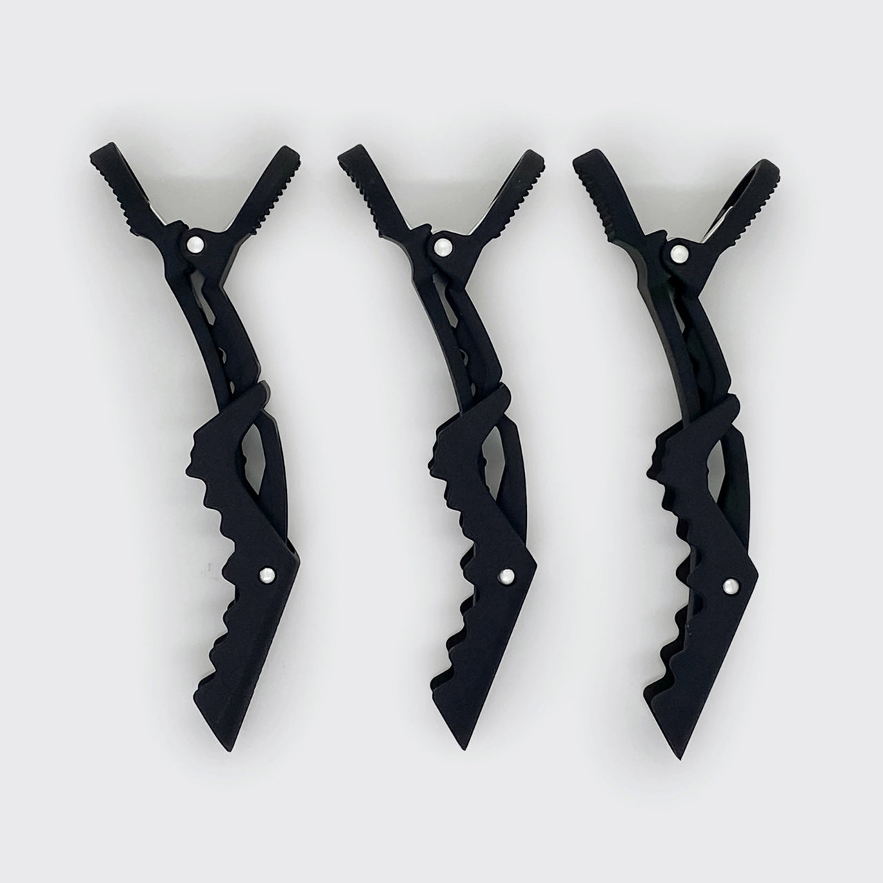 Black No-Slip Alligator Clips 3pc Set