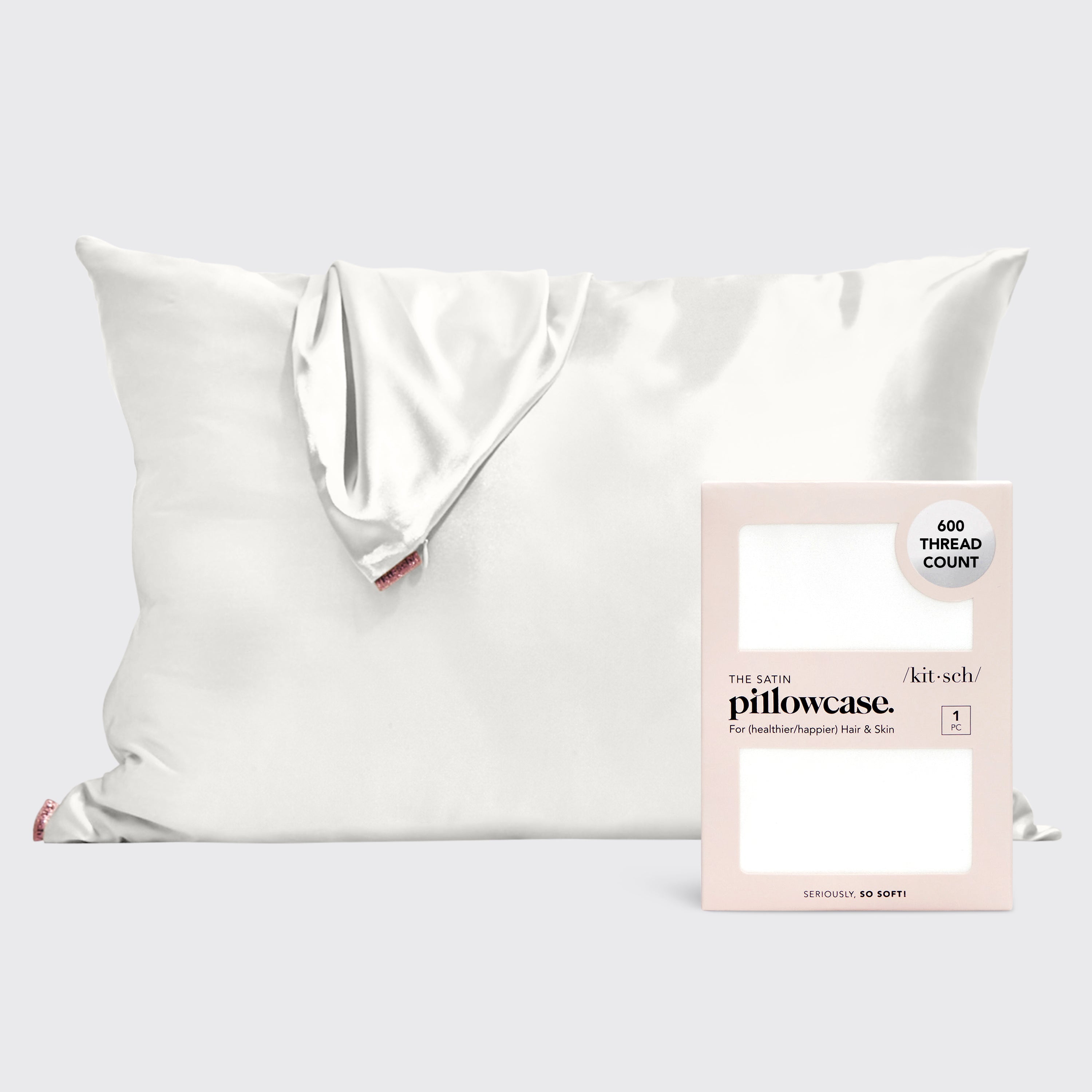 Satin Pillowcase in Ivory 4 Pack