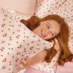 Satin Pillowcase in Cherry Print 2 Pack