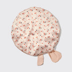 Cherry Print Oversized Satin Bonnet