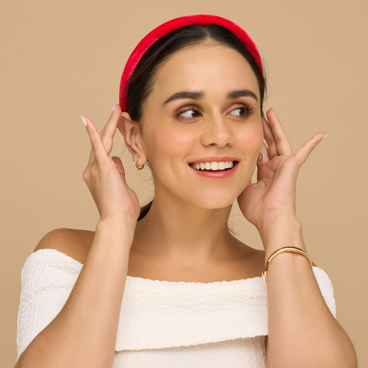 Red. Pink & Green Velvet Headbands