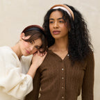 Cream & Camel Satin & Velvet Headbands
