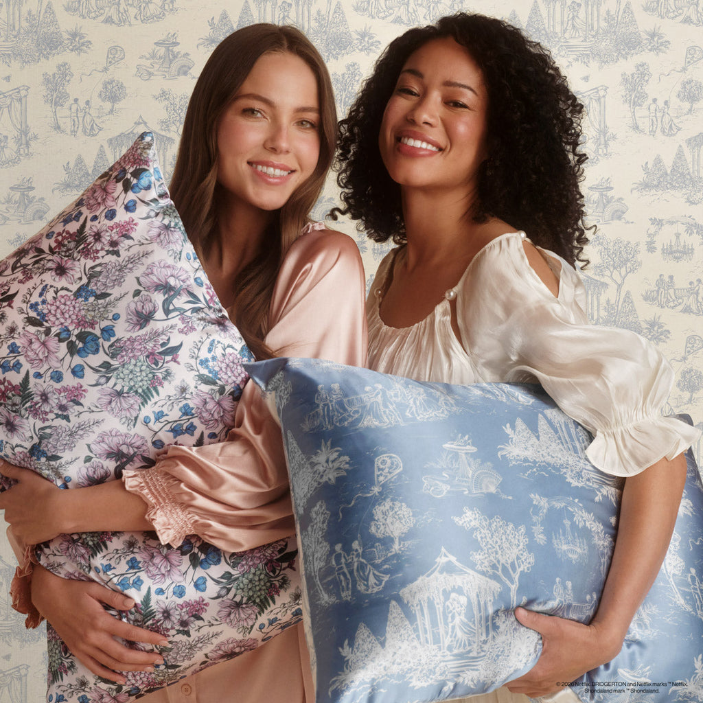Bridgerton x Kitsch Satin Pillowcase in Wisteria 2 Pack