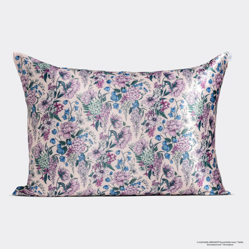 Bridgerton x Kitsch Satin Pillowcase in Wisteria 2 Pack