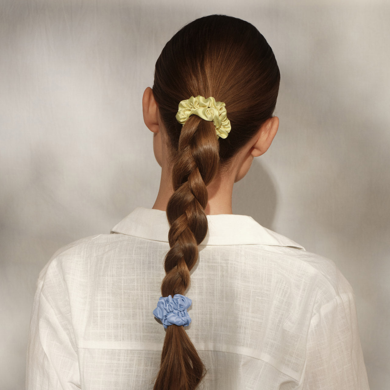 Coastal Cottage Multi-color Ruched Satin Scrunchies