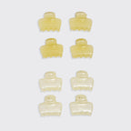 Pearlized Cream & Butter Yellow Jelly Cloud Clips - Mini