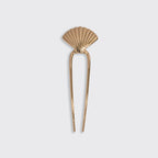 Metal Clam Shell French Hair Pin - Gold