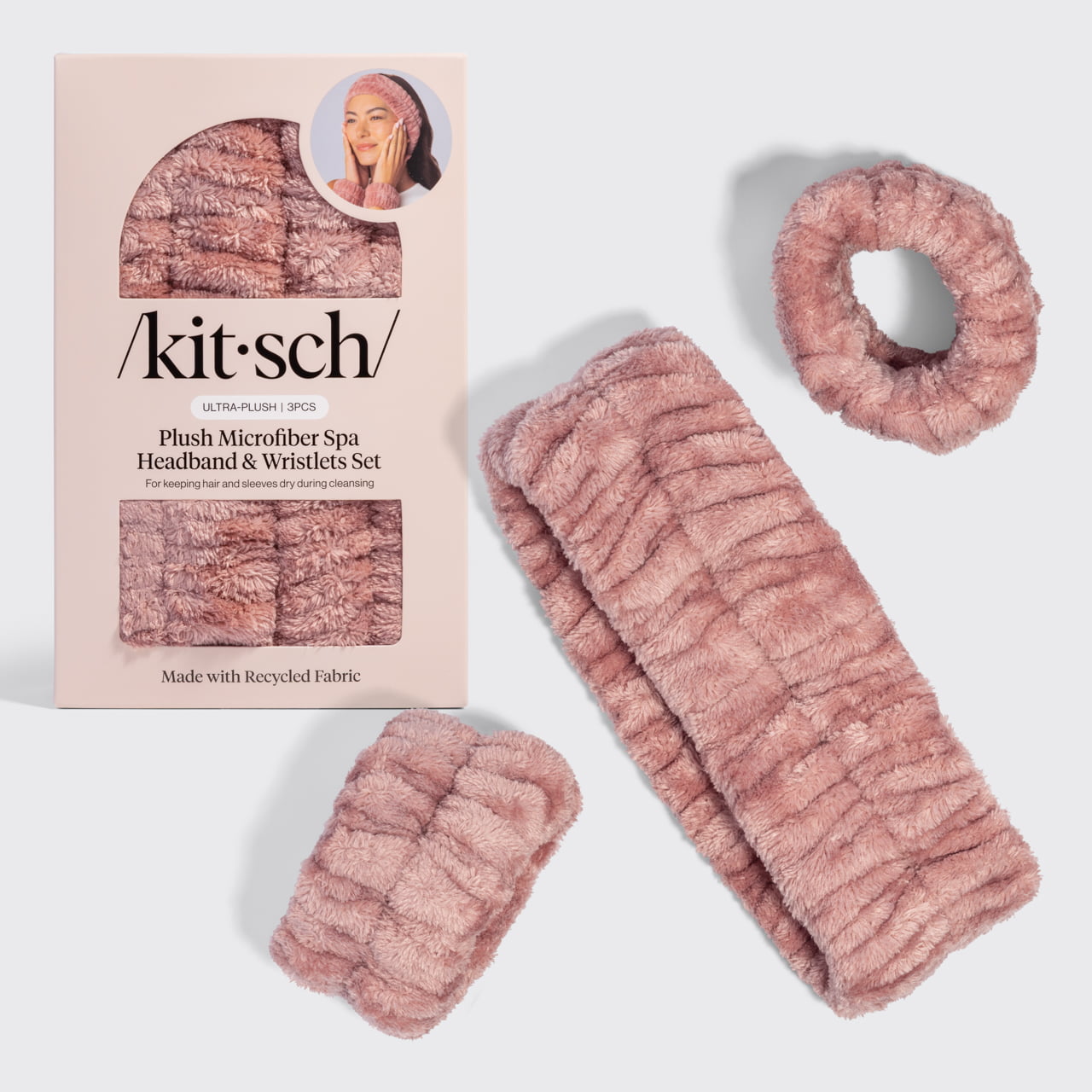 Terracotta Spa Headband & Wristlets 3pc Set