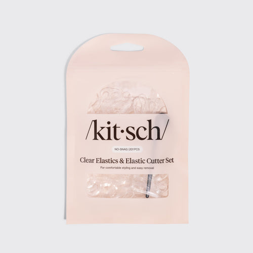 Clear & Black No-Snag Elastics 200pcs & Cutter Set
