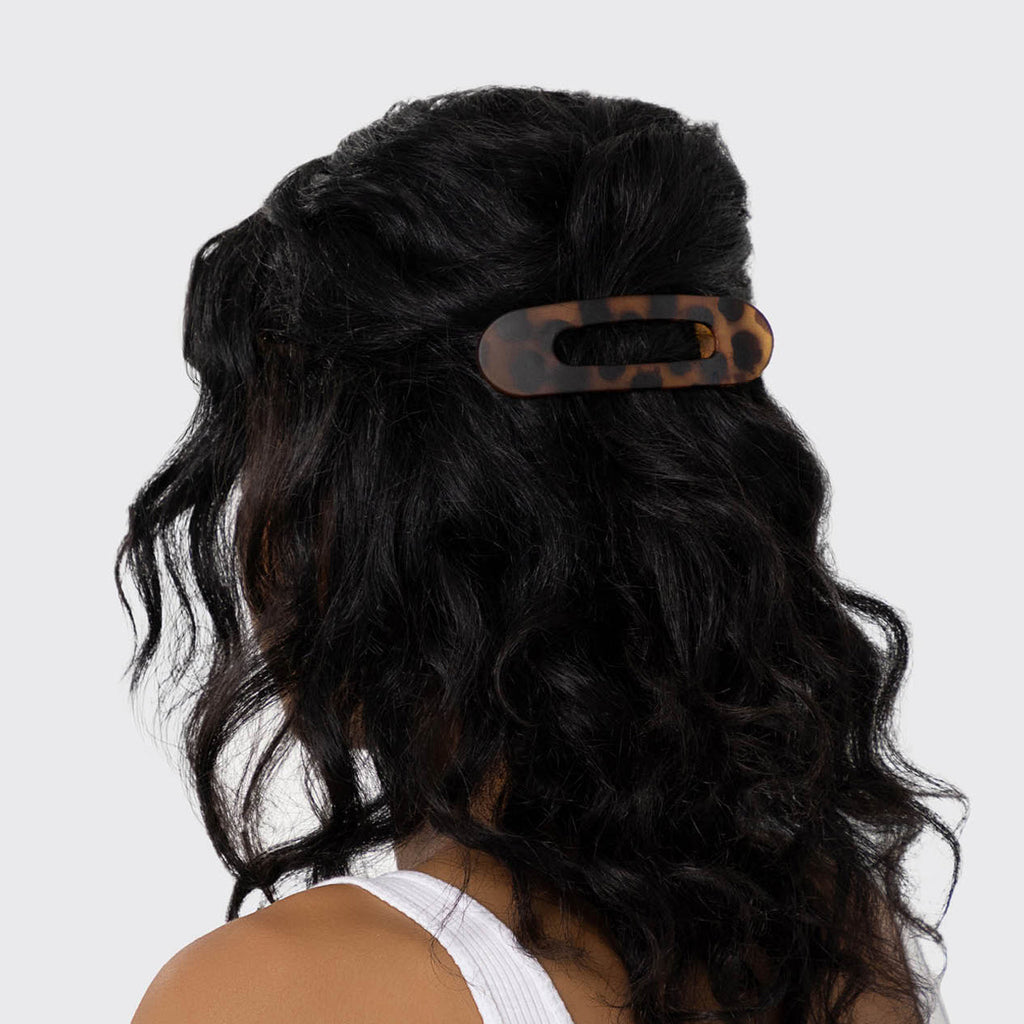 Black & Tort Flat Lay Claw Clips 2pc Set