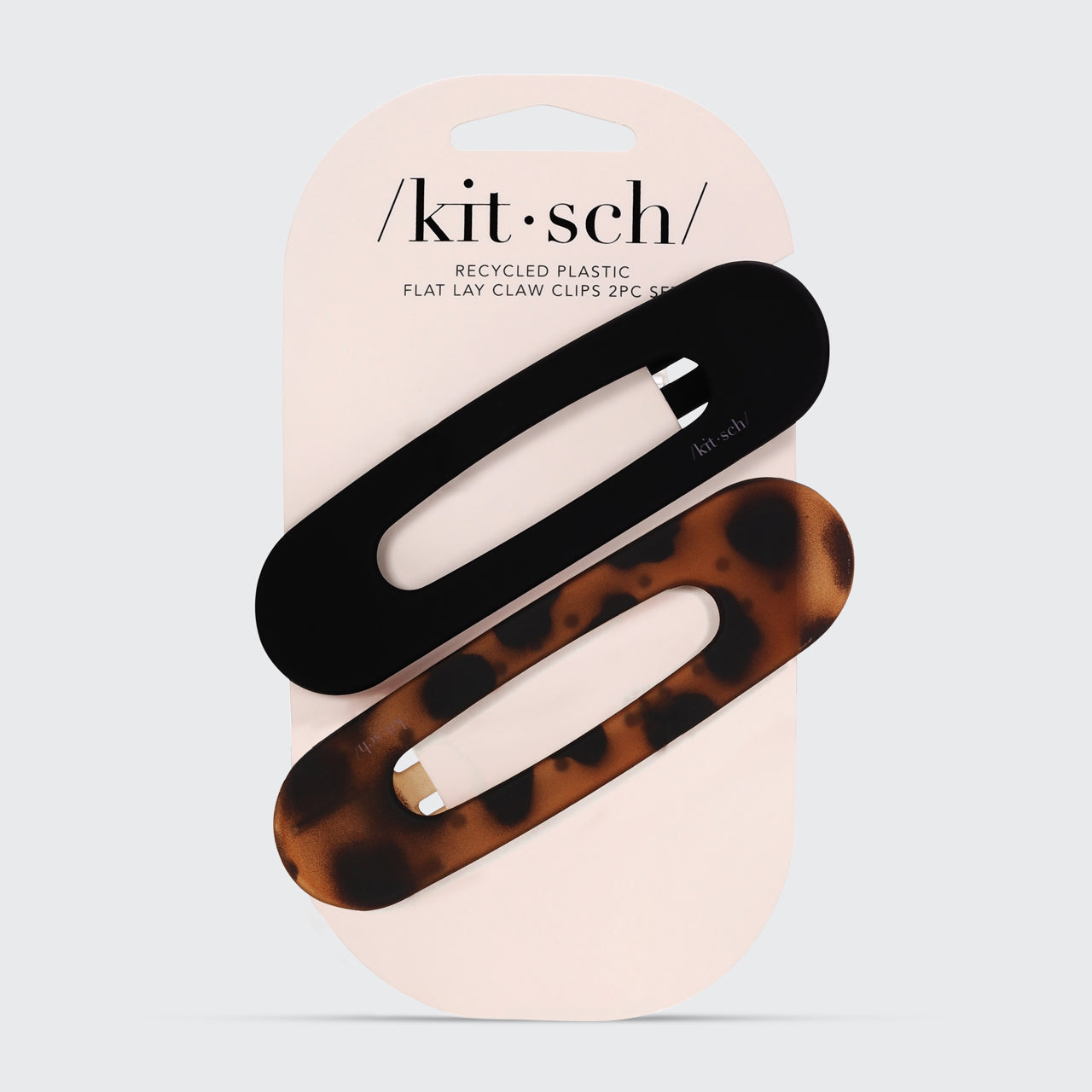 Black & Tort Flat Lay Claw Clips 2pc Set