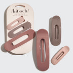 Terracotta Flat Claw Clips 3pc Set