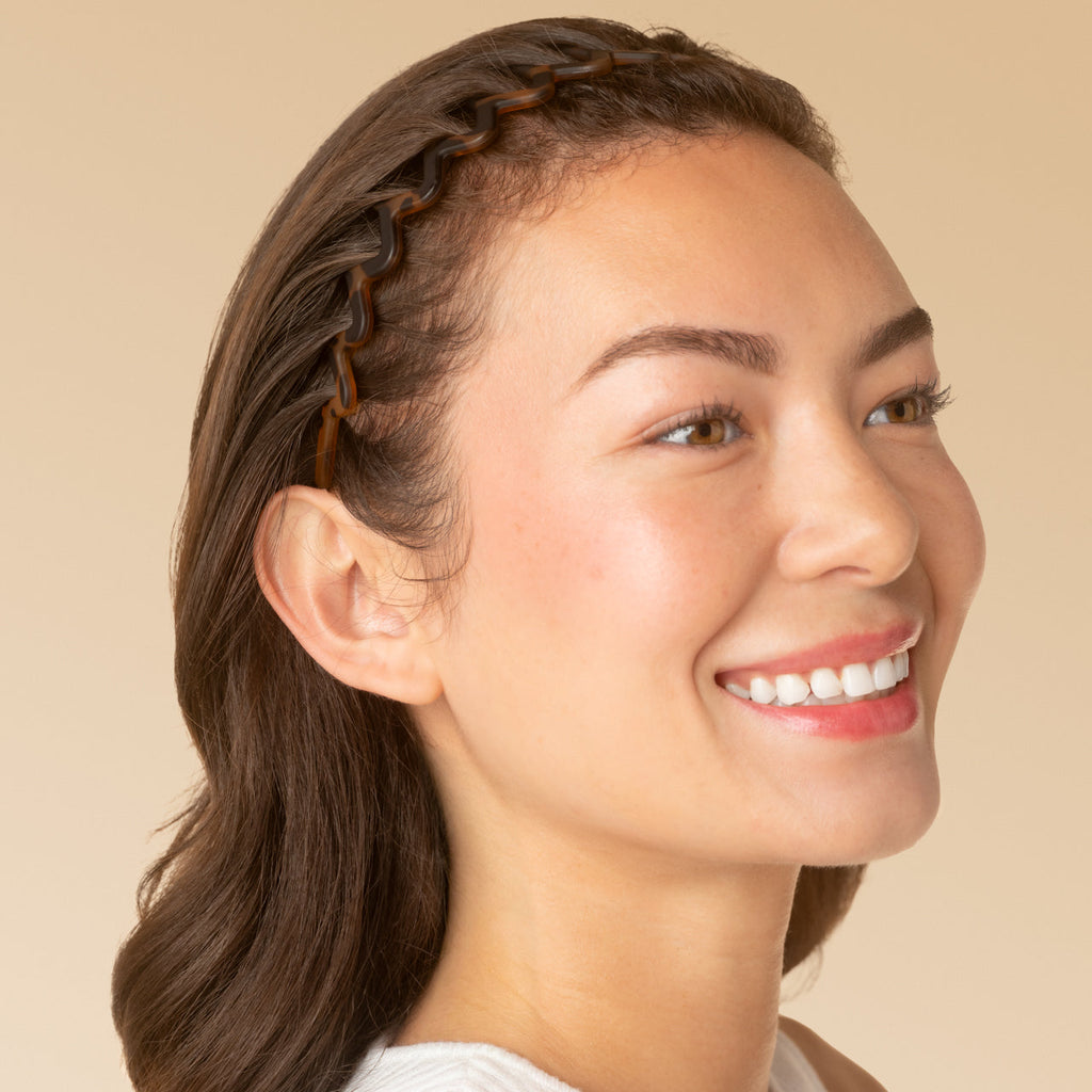 Black & Tort Zig Zag Headbands 2pc Set