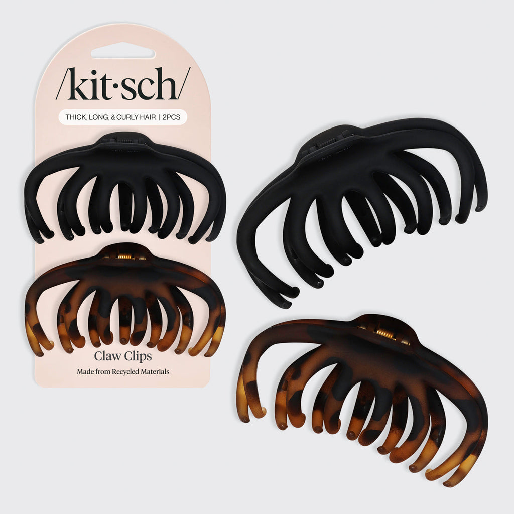 Black & Tort Octopus Claw Clips 2pc Set