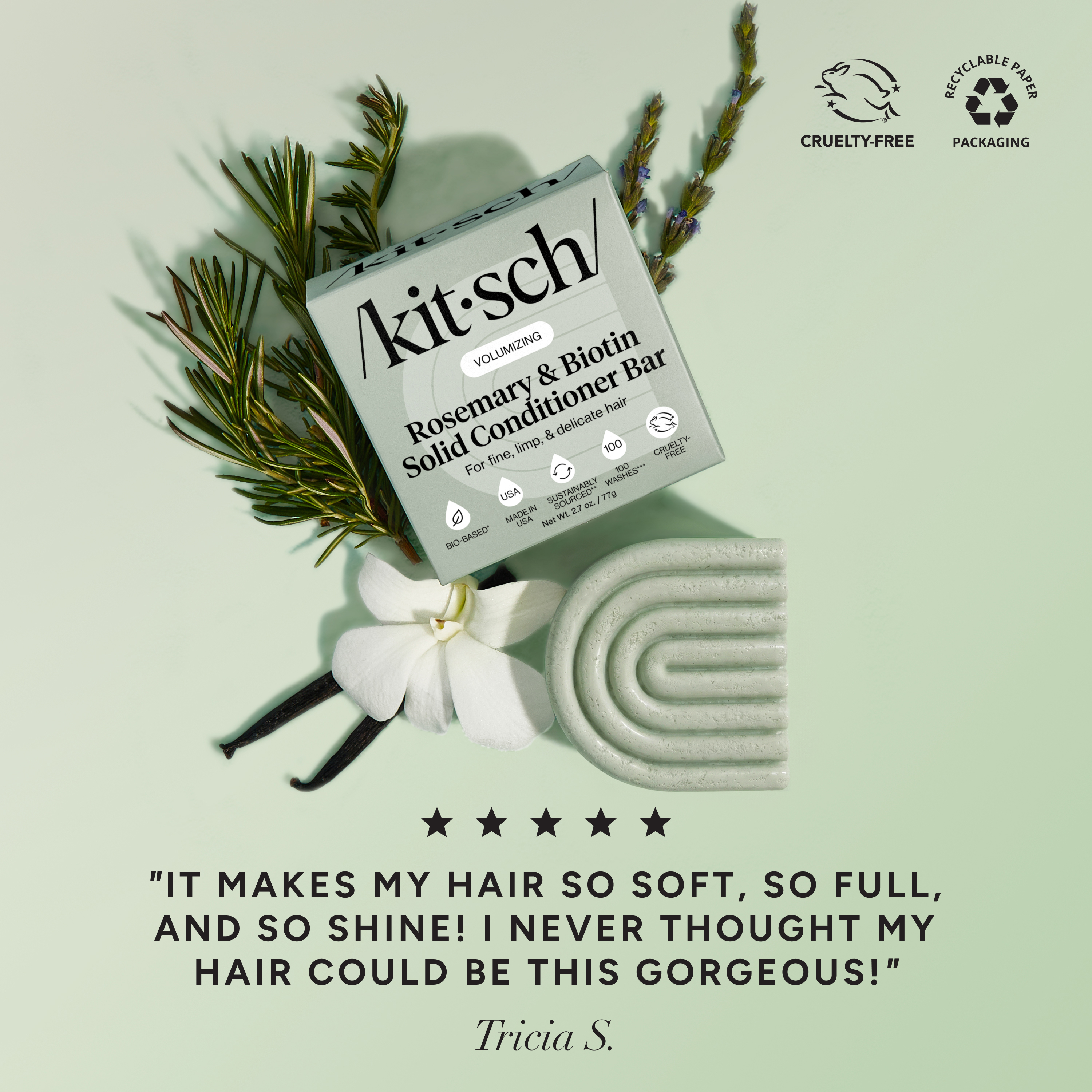Rosemary & Biotin Volumizing Shampoo & Conditioner Bar Combo