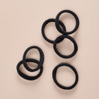 Black Thick Elastics 6pc Set