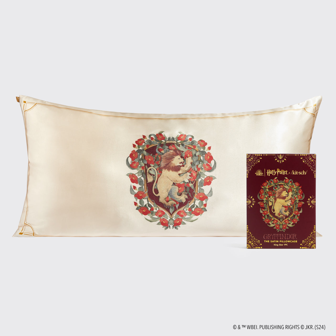 Kitsch x Harry Potter Satin Pillowcase in Gryffindor 4 Pack - King