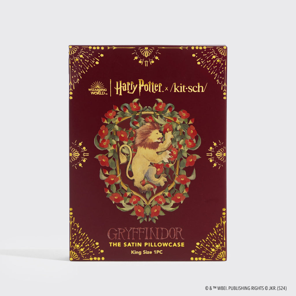 Kitsch x Harry Potter Satin Pillowcase in Gryffindor 4 Pack - King