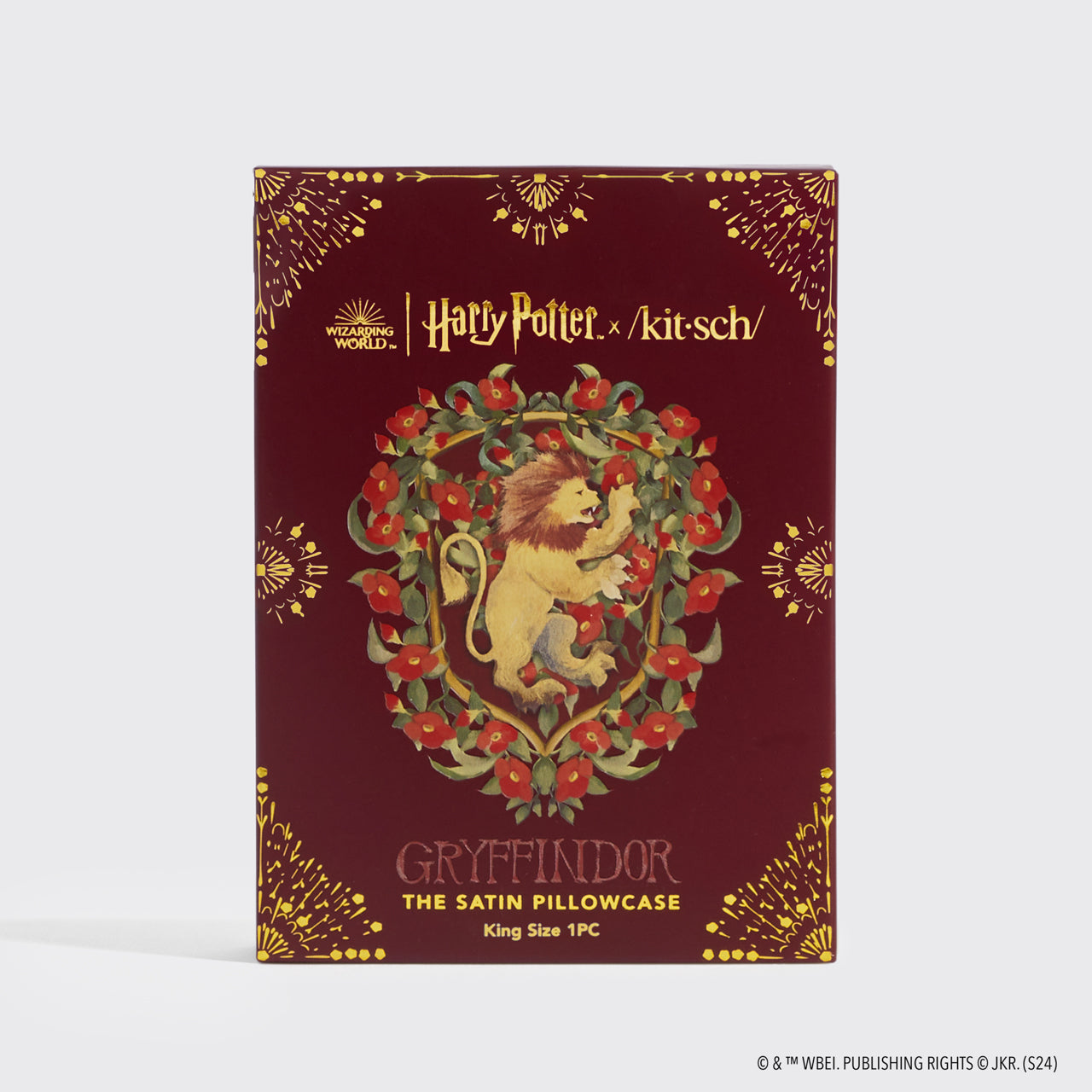 Kitsch x Harry Potter Satin Pillowcase in Gryffindor 4 Pack - King