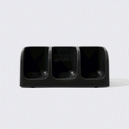 Black Self-Draining Soap Dish